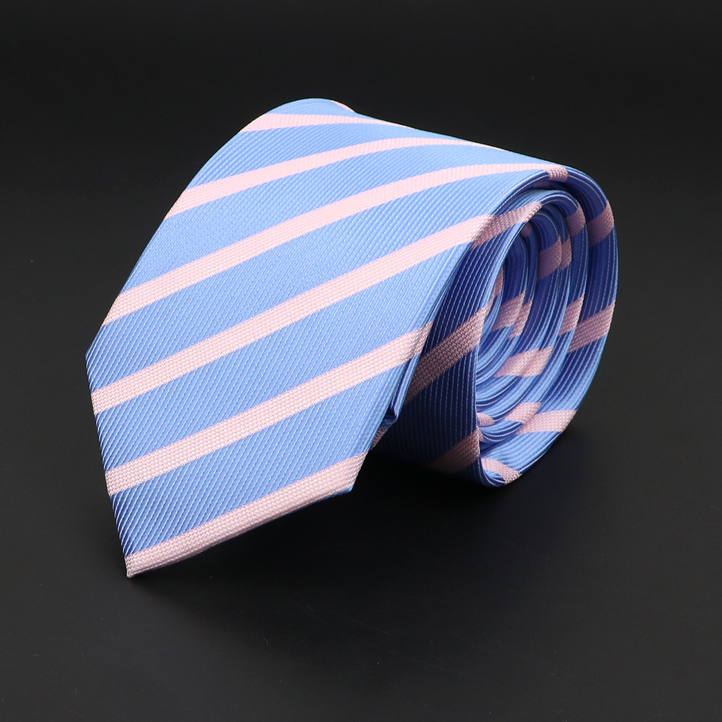 Nouvelle cravate pour hommes classique rouge bleu noir couleur unie rayure 7 cm Jacquard cravate usage quotidien affaires formelle cravate de mariage cadeau pour hommes
