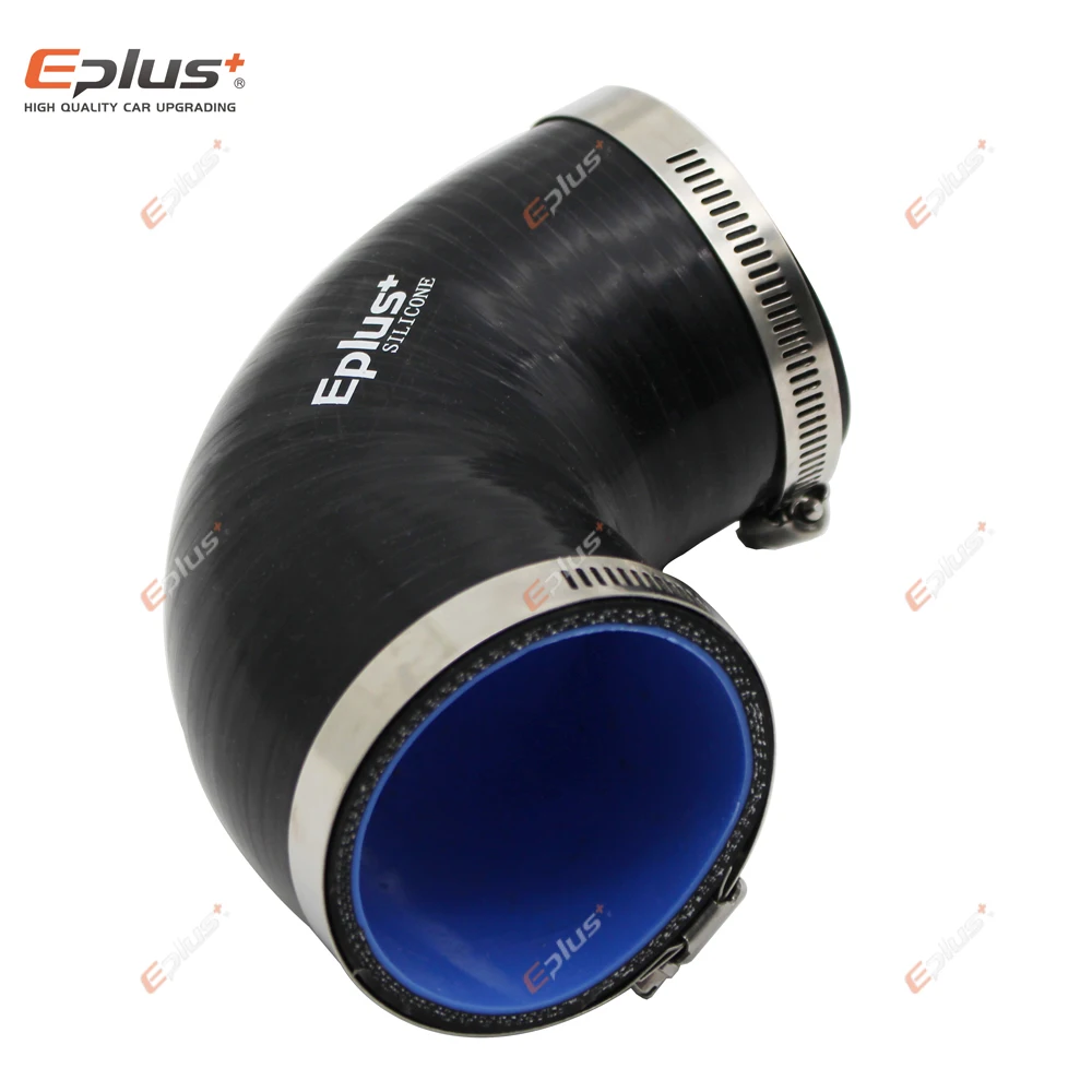 EPLUS Đa Năng Silicone Lửng Ống 90 Độ Kết Nối Ô Tô Intercooler Turbo Lượng Ống Nối Đen Nhiều Kích Thước