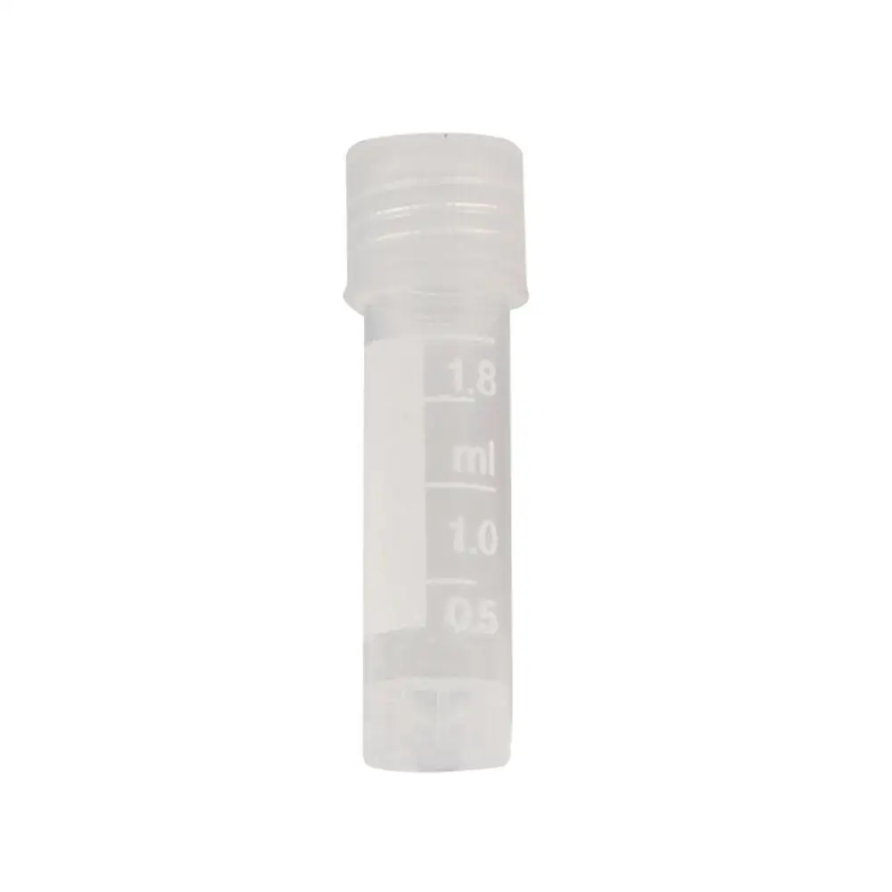 20Pcs 1.8ml Cryopreservation Tube Standable Freezing Tube Laboratory Analysis Volume Vials Centrifuge Tube With Screw Cap