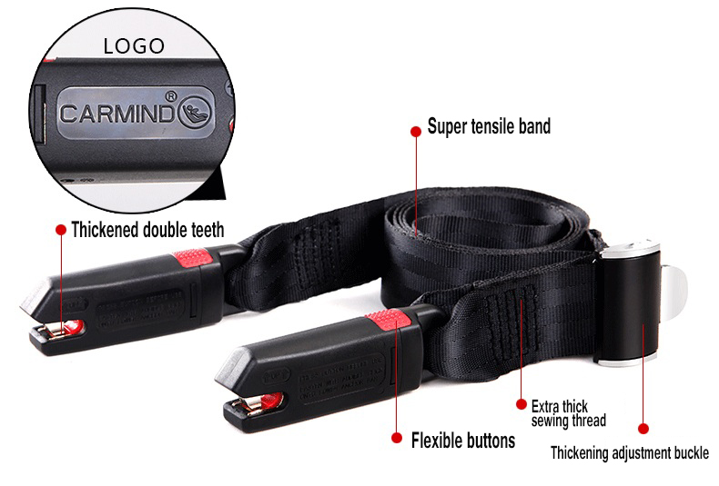 isofix connection belt carmind child car seat universal latch lower anchor point fixing