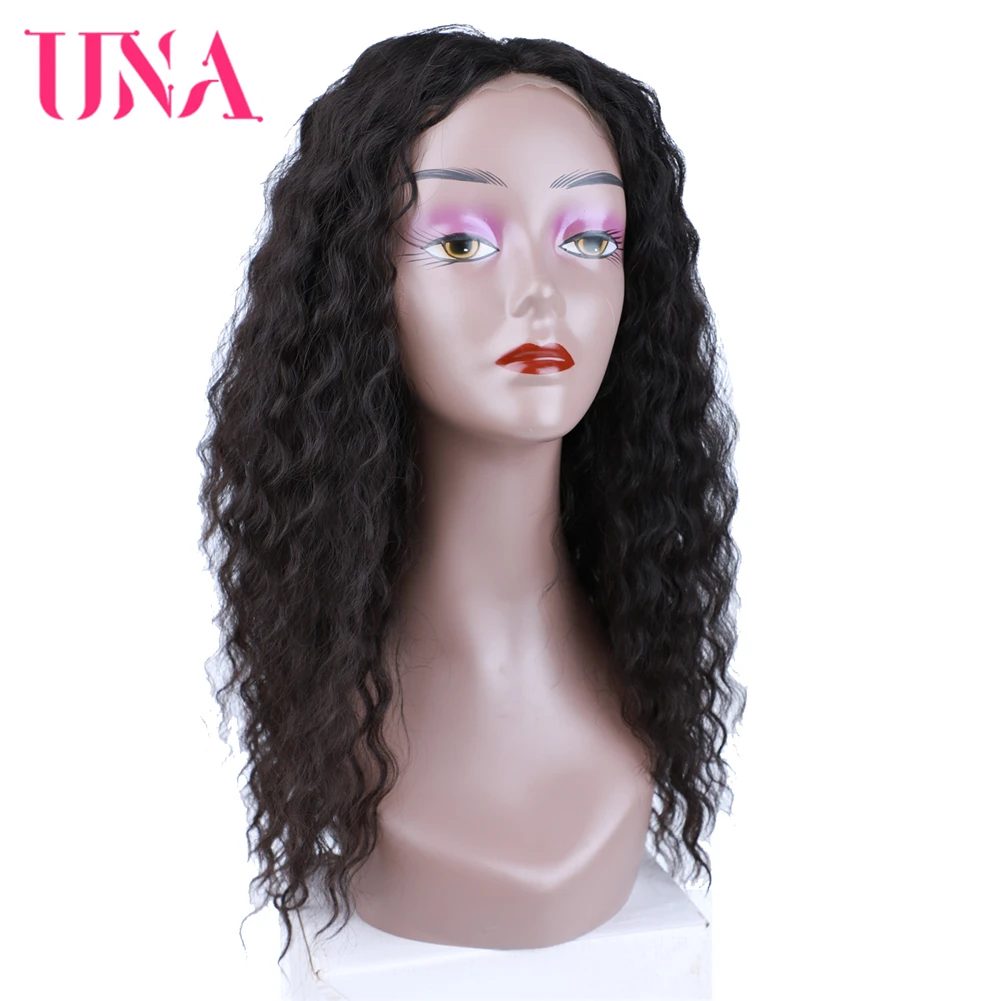 UNA Ren Phần Tóc Giả Bộ Tóc Giả Dài Trước Màu Pha Trộn Bộ Tóc Giả Sâu Sóng Tóc Giả Phong Cách Tự Nhiên 18Inch Dành Cho Nữ giá Rẻ Mềm Remy Tóc Giả
