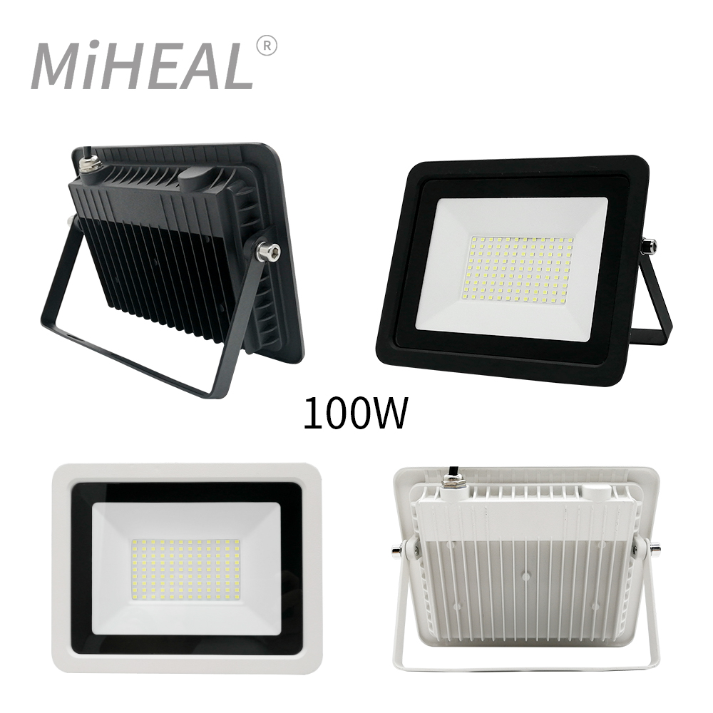 Đèn Pha LED 10W 20W 30W 50W 100W Siêu Sáng Chống Nước 220V Chống Nước IP68 Tường Ngoài Trời vườn Đèn Phản Quang Foco Đèn