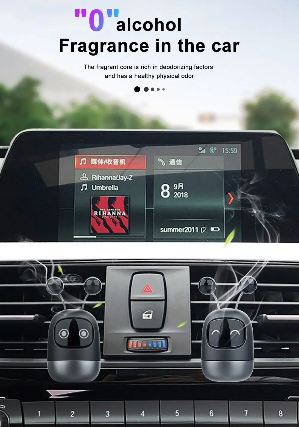 Parfum Mobil Penyegar Udara Lucu Robot Aromaterapi Padat untuk Mobil Ventilasi Udara Outlet Penyegar Udara Klip Diffuser