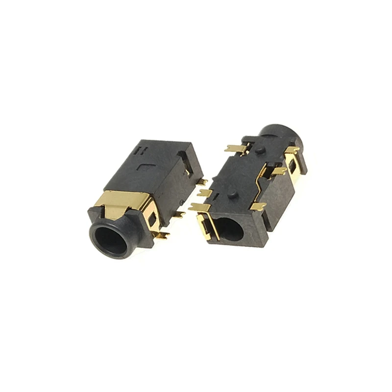 10PCS/LOT 3.5 MM Headphone Socket Audio Socket PJ-342 Surface Mounted 6 Feet Double Track Gold Plated PJ342