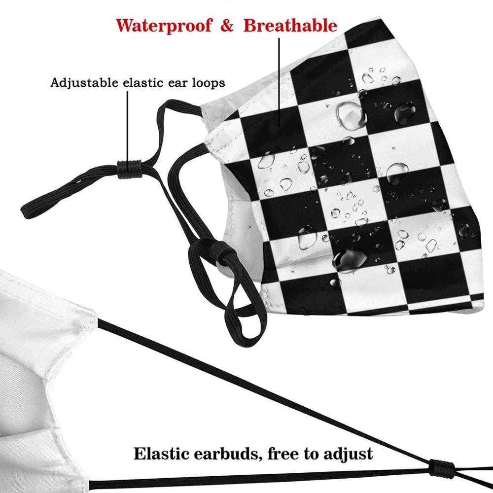 Colcha con bandera a cuadros del ganador del coche de carreras, colcha nórdica con estampado divertido, mascarilla facial reutilizable con filtro Pm2.5