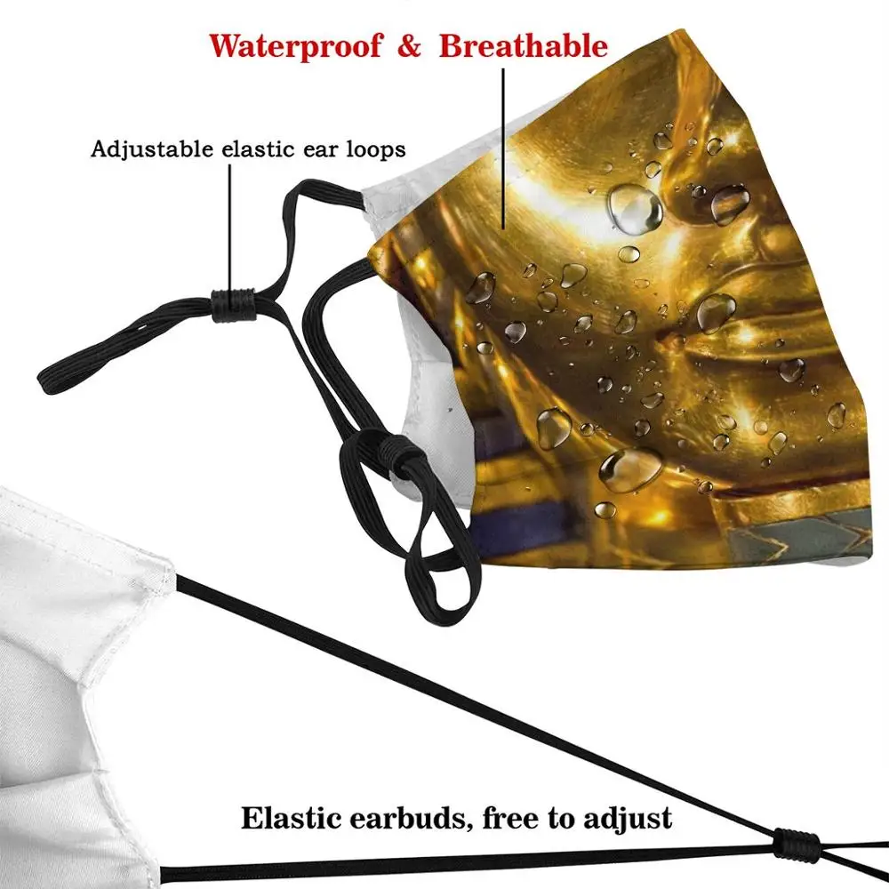 Ai Cập Pharaon Tutankhamun Chân Dung Vàng Che Mặt Hình In Ngộ Nghĩnh Có Thể Tái Sử Dụng Pm2.5 Lọc Khẩu Trang Tutankhamun Tutankhamen Pharaon