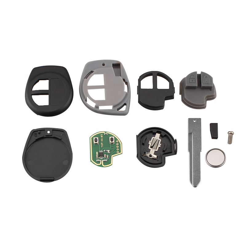 2 ボタンリモート車のキー Fob シェル HU87 ブレード ID46 チップスズキスイフトイグニス SX4 アルトキーケースカバー