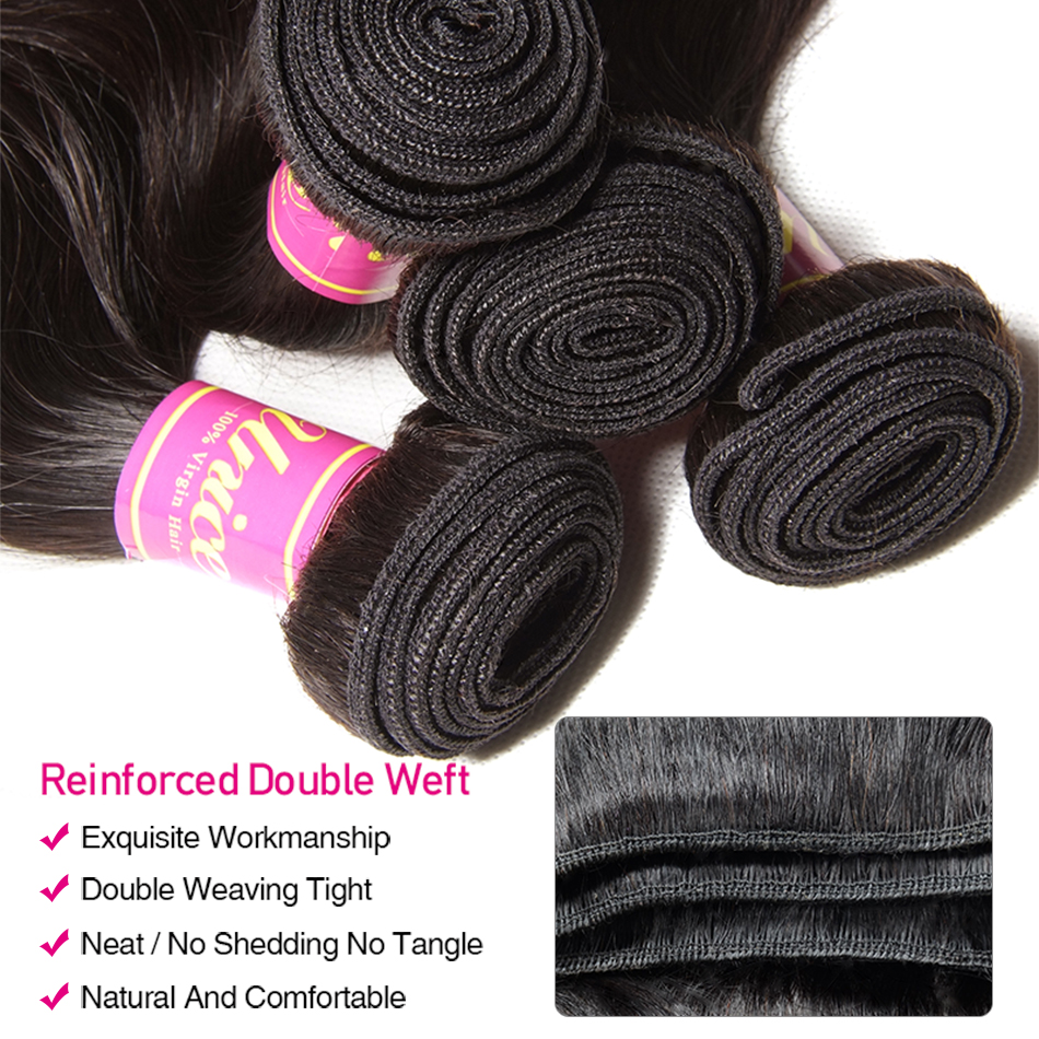 Unice髪30インチ実体波バンドルペルーの毛束100% 人毛エクステンション処女毛織り自然な色1/3/4ピース