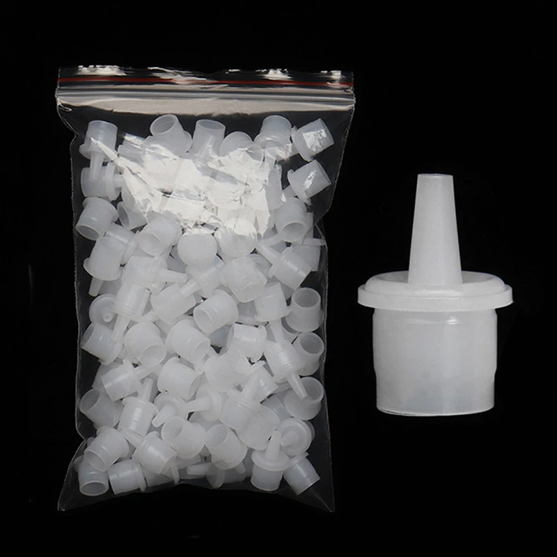 20 piezas tapón de botella de pegamento para pestañas, boquilla de taza adhesiva, tapón de soporte adhesivo, herramientas de extensión de pestañas postizas individuales