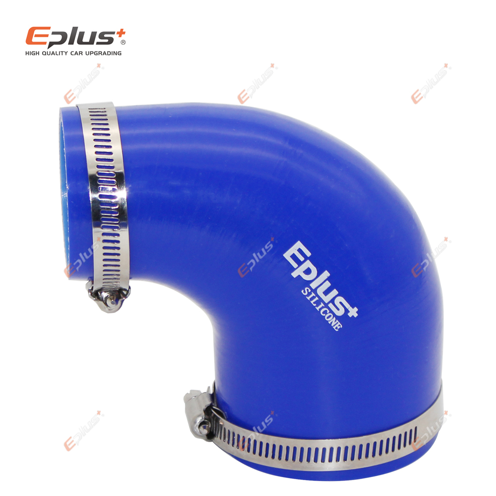 EPLUS Universal Silicone Tubing Hose Connector Intercooler Turbo Intake Pipe Coupler Hose 90 Degrees Multiple Sizes Blue