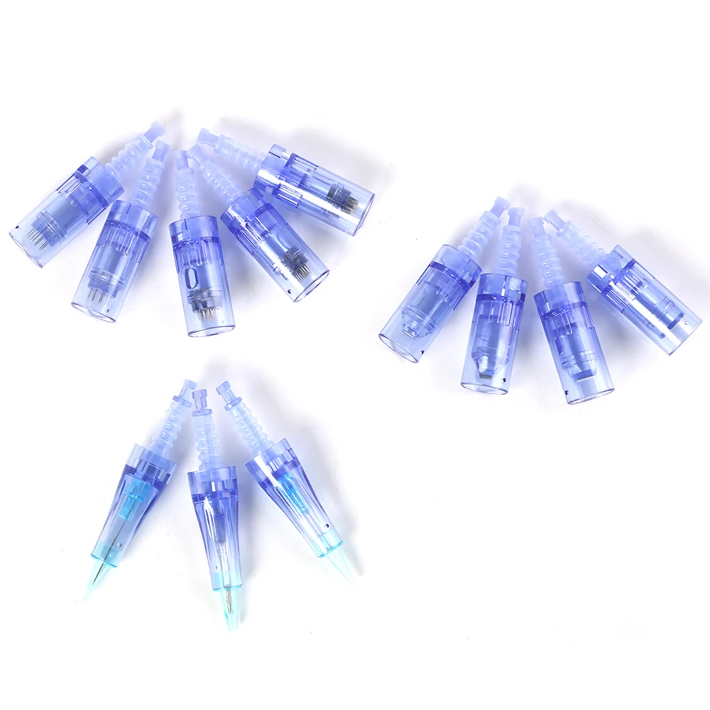 Ultima Dr. Bút A6 Kim Hộp 9 12 36 42pin 3D 5D Nano Lưỡi Lê MTS Dermapen Đầu Microneedle Đầu Derma Bút Mực 20 Chiếc