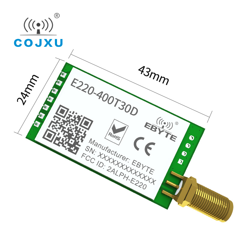 LLCC68 Wireless LoRa Modul 433 MHz 470 MHz 30 dBm 10 km Long Range RSSI WOR E220-400T30D DIP Cojxu RF Serial Port Transceiver