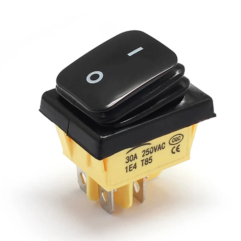 On off 30A/250V 헤비 듀티 4 핀 DPST IP67 밀폐형 방수 T85 자동 보트 해양 토글 로커 스위치(LED 12V 220V 30x22 포함)