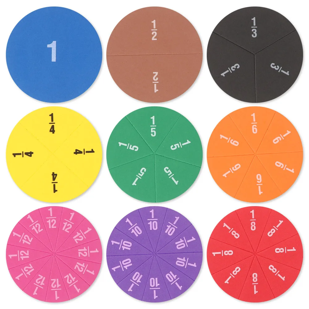 Bộ 9 Tập EVA Hình Tròn Phân Số Nhạc Cụ Montessori Toán Đồ Chơi Giáo Dục Toán Học Dụng Cụ Học Tập Học Sinh Giảng Dạy Quà Tặng
