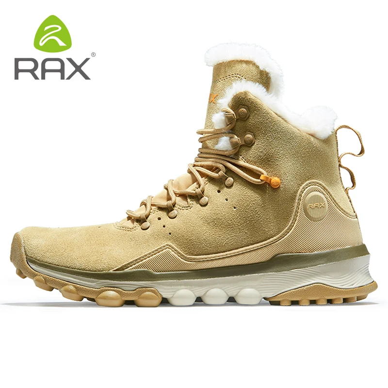 RAX Männer Wanderschuhe herren Schuhe Neueste Snowboot Anti-slip Boot Plüsch Futter Mid-high Klassischen Stil Wandern Stiefel für Professionelle Männer