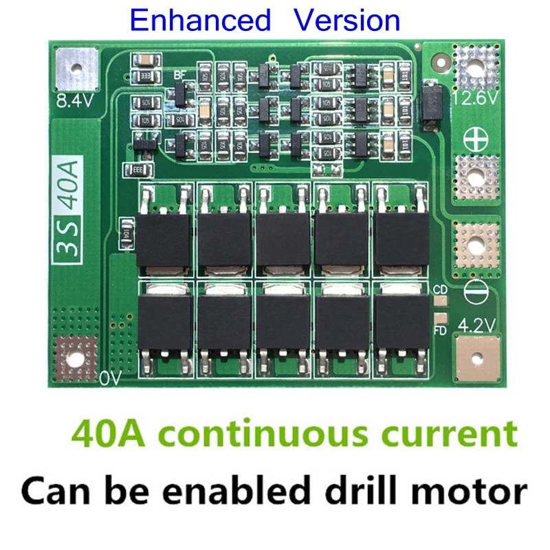 1S/2S/3S/4S/5S Li-Ion 18650 Caricabatteria al litio Modulo cella Lipo PCB BMS Scheda di protezione per motore di perforazione con bilanciamento