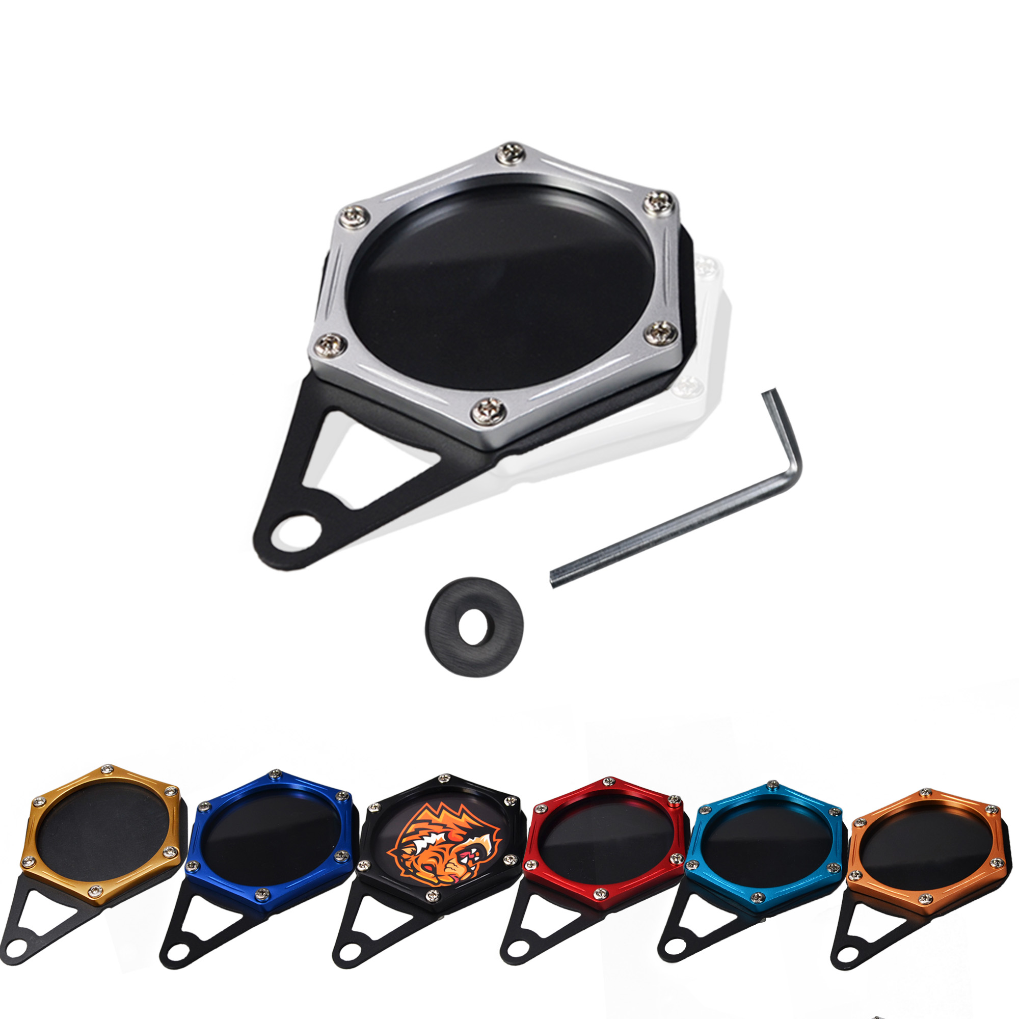 Scooters Quad bicicletas ciclomotores ATV motocicleta Universal soporte de placa de disco de impuestos nuevo impermeable multicolor