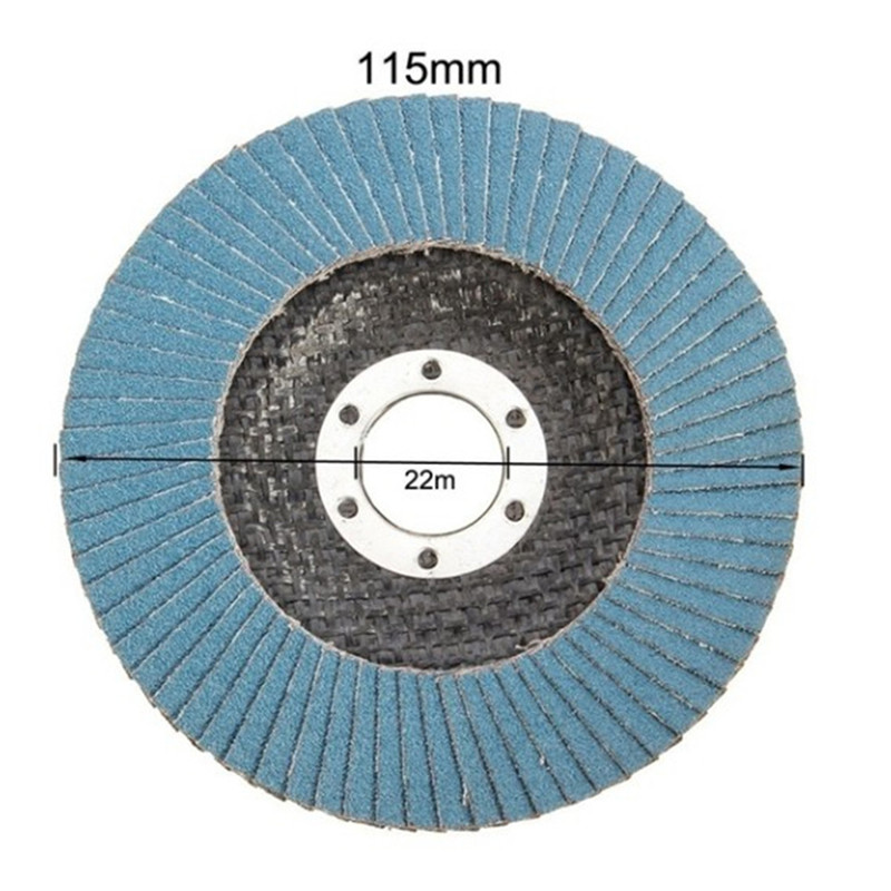 5/10 Uds discos de solapa de calidad 115mm 4,5 discos de lijado 40/60/80/120 muelas de grano para amoladora angular pulido de metales