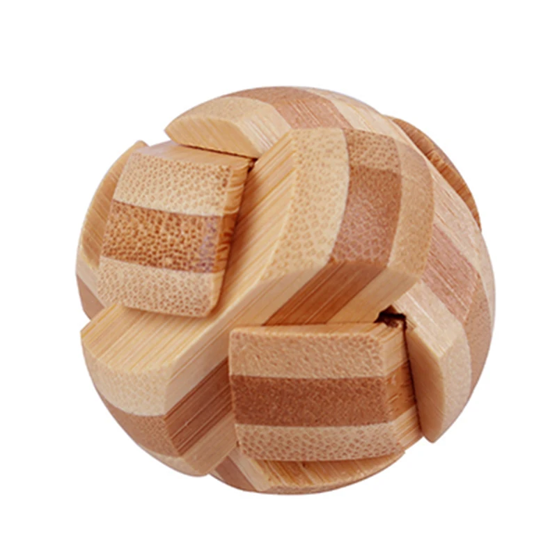Cube Magic Ball Brain Teaser Intellectual Assembling Toy For Kids Gift Wooden 3D Puzzle Games Kong Ming Luban Lock Activity Toys