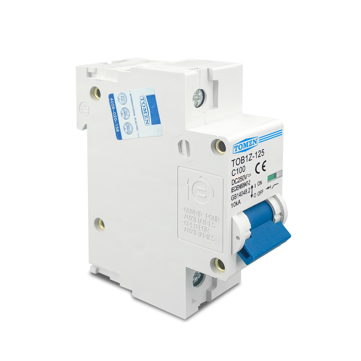 1P 80A 100A 125A DC MCB 250V Автоматический выключатель ДЛЯ фотоэлектрической системы C кривая
