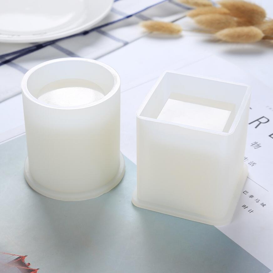 Silikon Form Epoxy Harz Mold DIY Stift Container Organizer Platz Runde Lagerung Halter Silica Formen Handwerk Schmuck Machen Charms