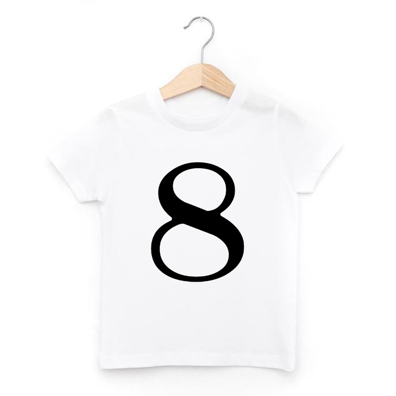 Nomor Satu Nomor Baju Pesta Ulang Tahun Anak-anak Kemeja Anak-anak Jumlah T-Shirt Musim Panas Lengan Pendek Celana Kodok Tee Atasan Fesyen