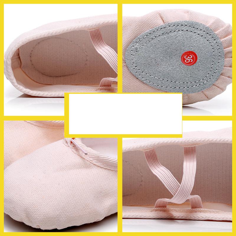 สาวบัลเล่ต์รองเท้า Soft Sole รองเท้าแตะเต้นรําบัลเล่ต์เด็กเด็กฝึก Ballerina รองเท้าผู้หญิงรองเท้าเต้นรํารองเท้าโยคะ