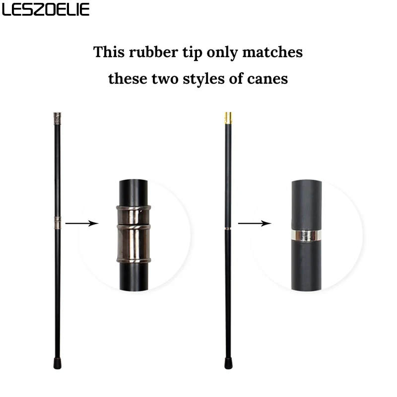 1 ชิ้นด้านล่างนุ่มหมากฝรั่งยางสําหรับสองข้อต่อโลหะเดิน Stick ยางเคล็ดลับสําหรับแฟชั่นเดิน Canes End Cover Tip