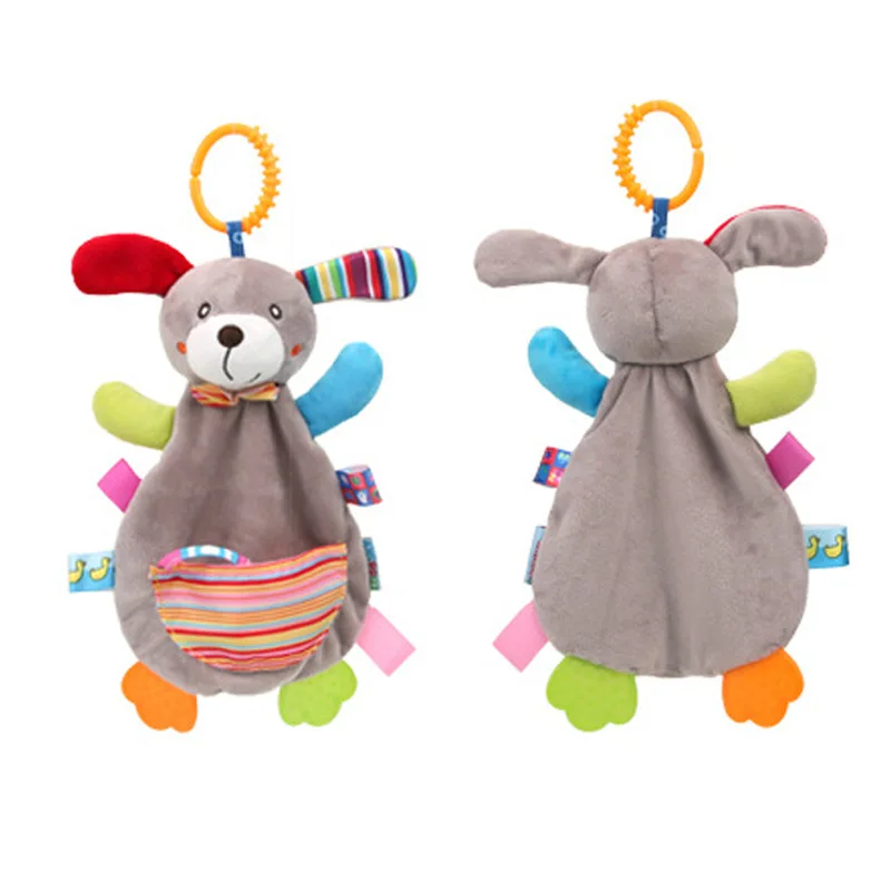 0〜12か月の赤ちゃん用のガラガラ,かわいい動物の形をしたベッドタオル,新生児用のクリスマスのおもちゃ