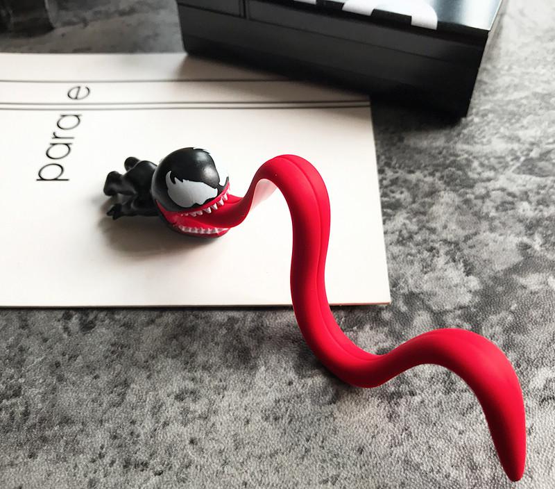 Venom Wire soporte de línea de datos figura de acción juguetes Cable USB Protector