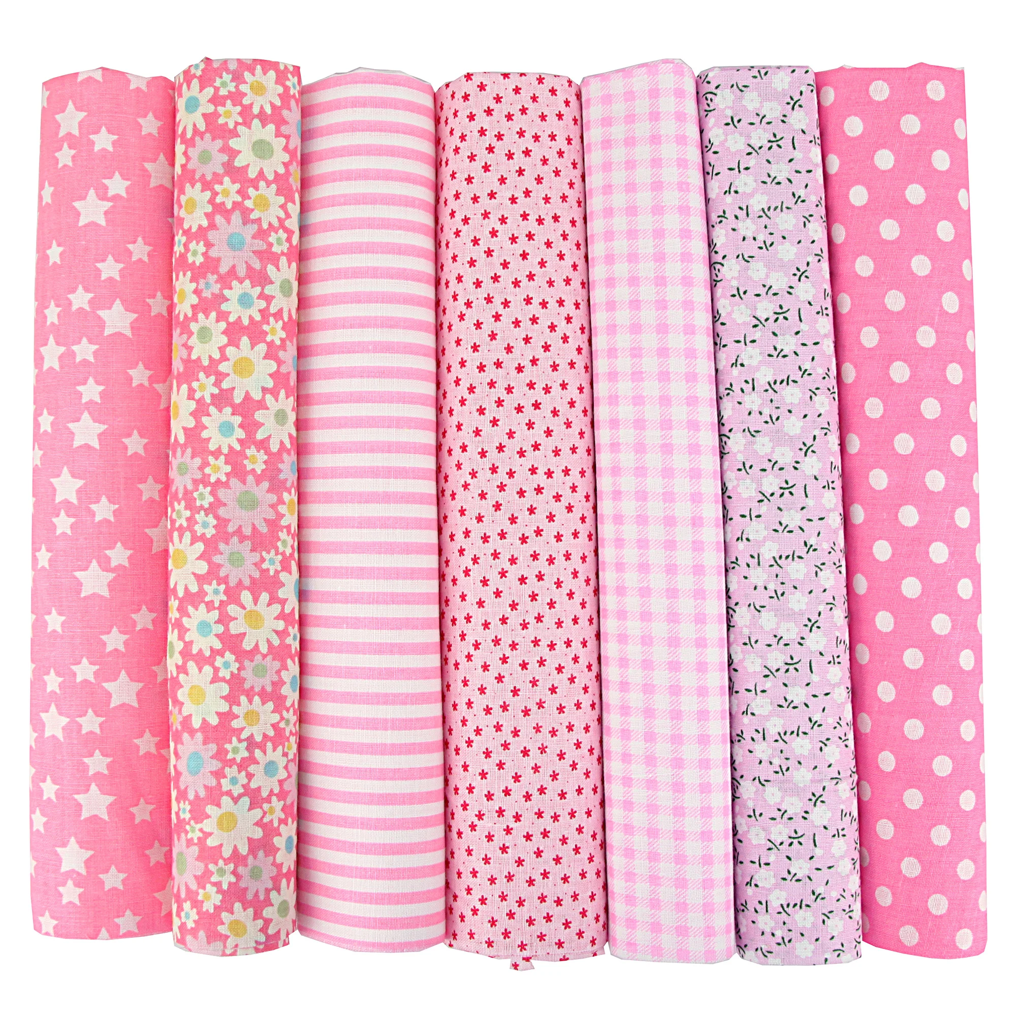 7 Chiếc 50X50Cm Ô Vuông Cotton Thủ Công Chất Liệu Vải Vải Cho DIY Tặng Kèm Miếng Dán Cường Lực Quilting May Thêu Sò Artcraft