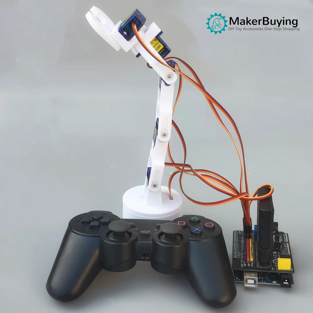 PS2 Điều Khiển Từ Xa 6DOF 3D In Hình Cánh Tay Robot Bộ Cho Arduino Điều Khiển Học Bộ DIY