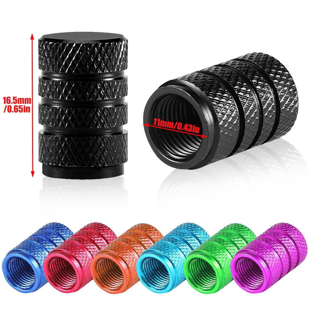 AUTCOAT 4 ピース/セットタイヤステムバルブキャップアルミ車防塵キャップタイヤホイールステムエアバルブキャップ