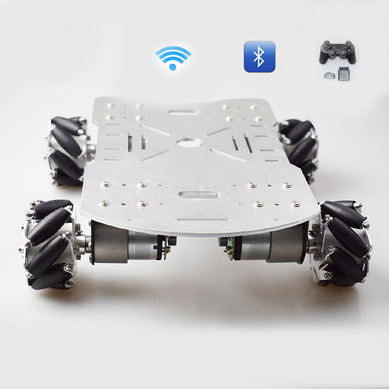 15KG Last Mecanum Rad ROS Roboter Auto Chassis Kit mit 4 stücke Geschwindigkeit Encoder Motor für Arduino Raspberry Pi DIY STEM Spielzeug Teile