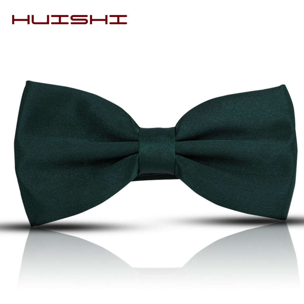 HUISUI 2024 新 43 色スーツ蝶ネクタイウェディングギフト固体パーティークラシック蝶ネクタイ卸売ポリエステル素材ボウタイ