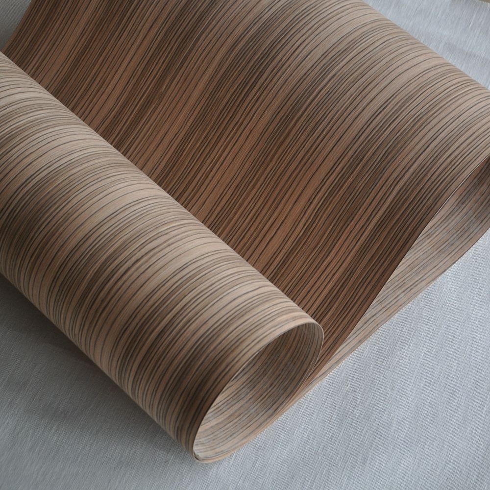 Zebrano-chapa de ingeniería con respaldo de vellón