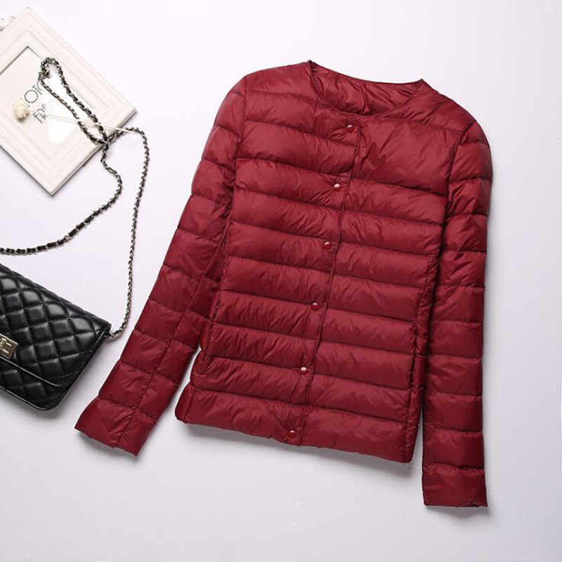 Sedutmo Winter Slanke Vrouwen Eend Donsjack Ultra Licht Korte Jas Voorjaar Dunne Puffer Jas ED1417