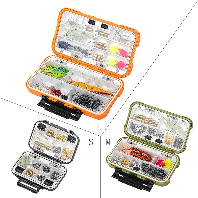 กล่องใส่อุปกรณ์ตกปลาแบบกันน้ำ Hooks Lures อุปกรณ์เสริมสำหรับตกปลา กล่องเก็บเครื่องมือ Doublex Sided Carp Fishing Goods Boxes