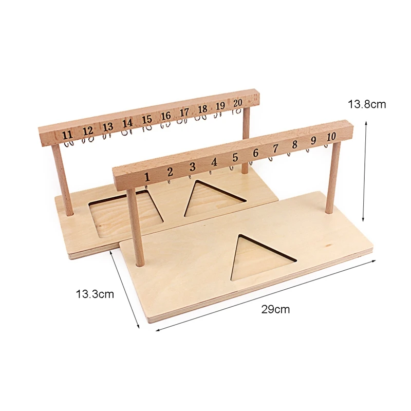 Montessori Giảng Dạy Đồ Chơi Toán Học Digitals Số 1-20 Móc Áo Và Màu Sắc Hạt Cầu Thang Mười Ban Mầm Non Trường Đào Tạo đồ Chơi