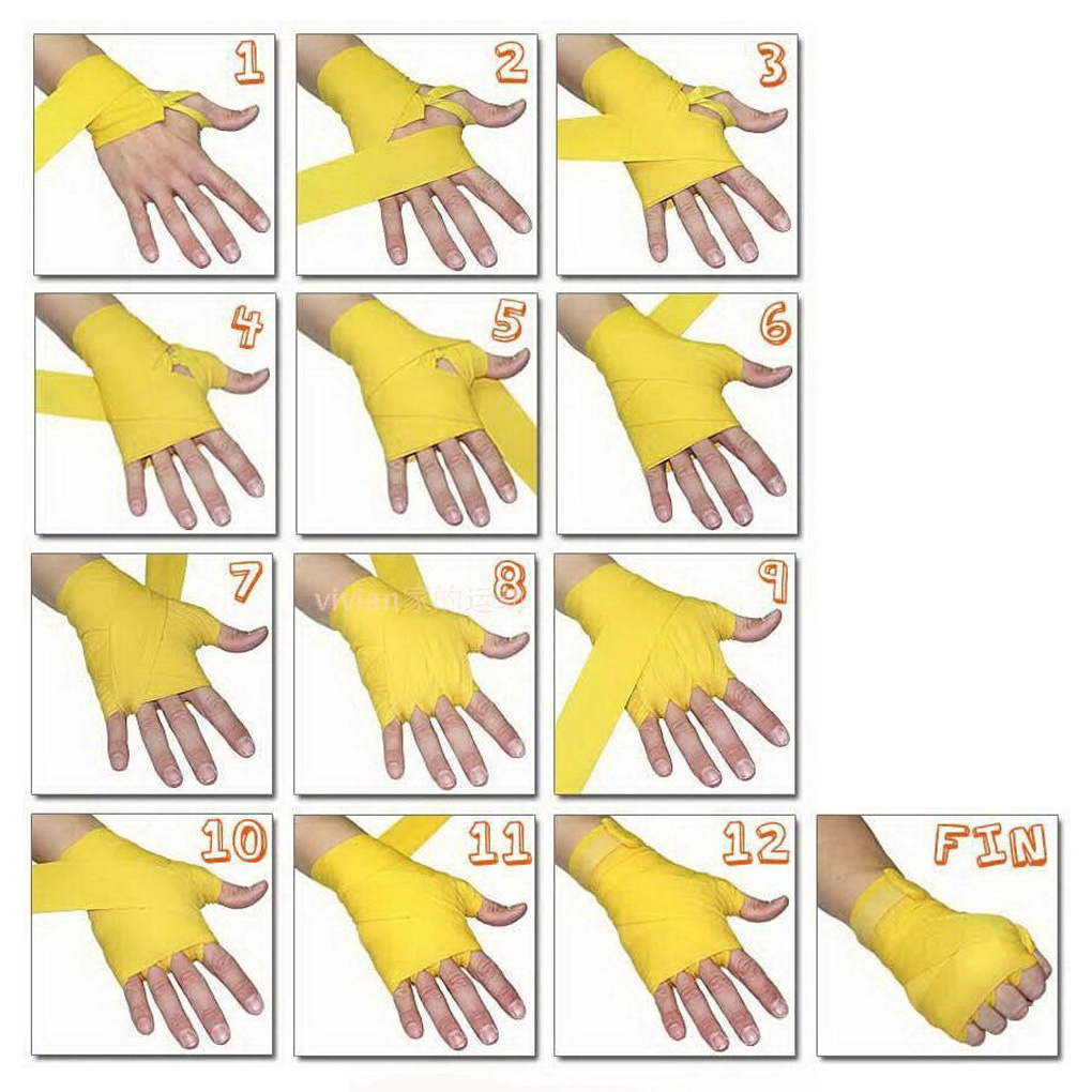 2 uds/rolos 3M correa deportiva de algodón vendaje de boxeo Sanda Muay Thai Taekwondo guantes de mano envolturas