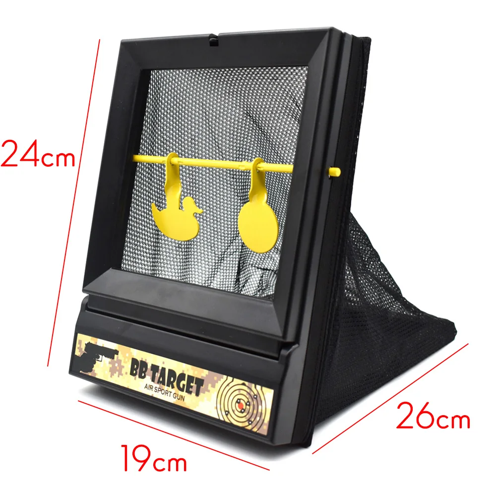 Self-Resetting Airsoft Shooting Target ABS BB'S Pellet Trap with Metal Spinner Target Inside Air Soft Pellet Trap Tartgets