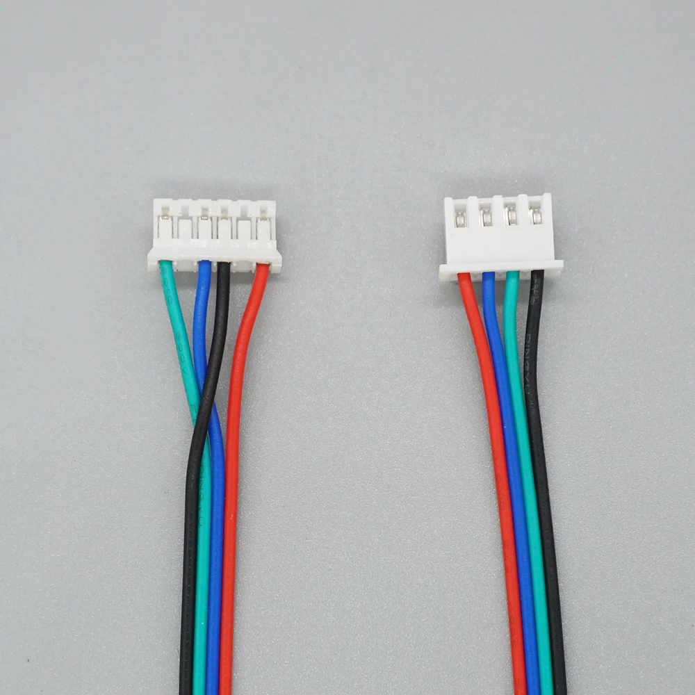 5ชิ้น/ล็อต3D ชิ้นส่วนเครื่องพิมพ์ Stepper Motor Cable 1M/2M 2.54 4pin-XH2.0 6pin สำหรับ Stepper Motor สายตัวเชื่อมต่อ