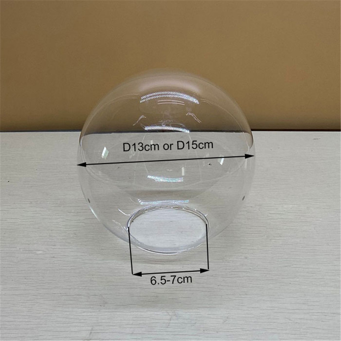 Klare, weiße, graue Farbe, verblassender Ersatz-Glasschirm für Magic Bean Kronleuchter-Pendelleuchte, graublaue Globus-Lampenschirm-Montage