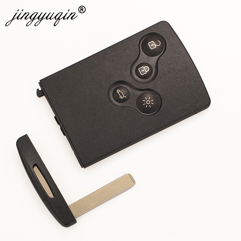 Jingyuqin 433MHz ID46-PCF7952A Chip Smart Remote Cartão Chave Do Carro Fob Para Renault Megane 3 Laguna 3 Scenic Fluence Keyless HandsFree