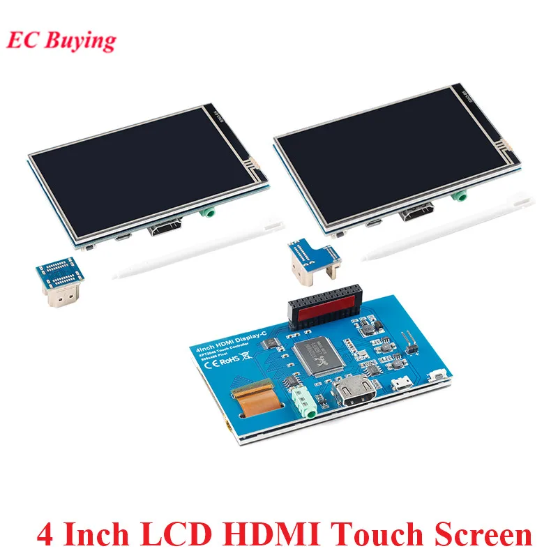 Pantalla táctil LCD HD HDMI USB de 4 pulgadas, módulo de pantalla de 4 ", controlador IPS TFT 800*480 NT35510 para Raspberry Pi 3rd 4th 2 3 B/B +/3B +/4B