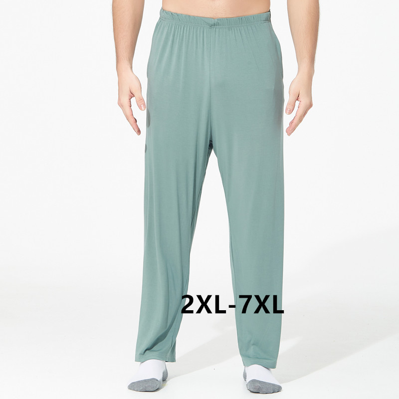 шта Ijже nuevo Otoño Invierno Modal algodón ropa de dormir pijama pantalón para hombres pantalones sueltos de talla grande Pijama Homme 2XL-7XL