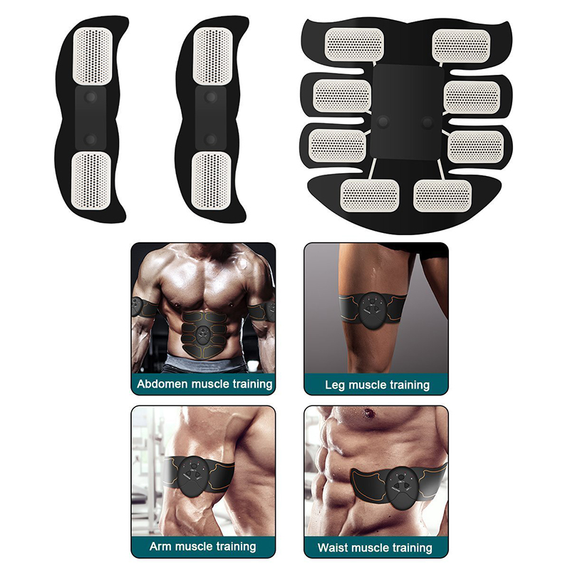 Draadloze Ems Abdominale Spierstimulator Bil Heuptrainer Taillearm Body Smart Afslankende Massageapparaat Unisex Fitness Equiment