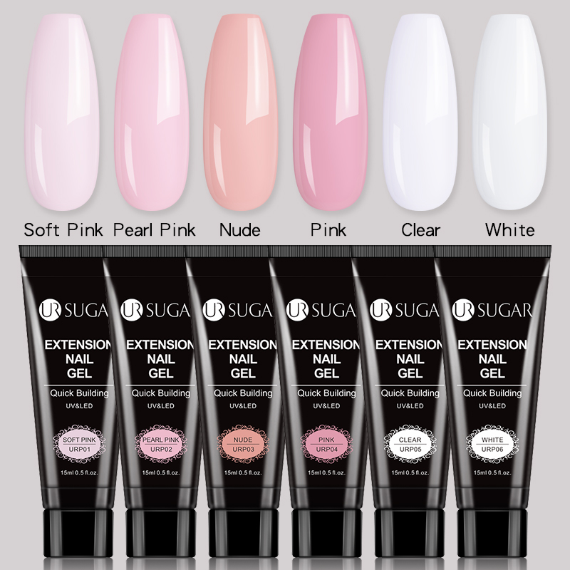 UR SUGAR Акриловый УФ-гель для наращивания ногтей Гель-лак телесного цвета с блестками Быстрое наращивание гель-лака для ногтей Все для маникюра Дизайн ногтей