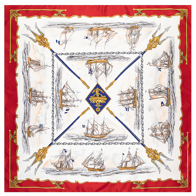 新しいヨーロッパとアメリカの古典的な新セーリングレディース高級ブランドスカーフ人間サンドバッグヒジャーブスカーフバンダナ130センチメートルラージスクエアスカーフ