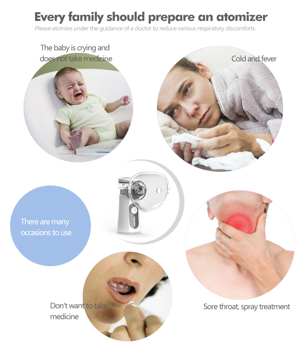 Przenośny przenośny autoclean inhalator nebulizator Mesh Atomizer cichy inhalator nebuliser inhalator dla dzieci nebulizador portatil